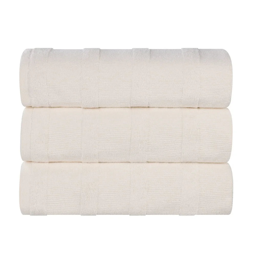 3-Piece Cotton Bath Towel Set – Soft, Absorbent, Quick-Dry Towels