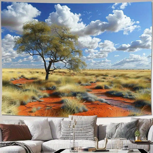 Nature Wall Hanging Tree Tapestry Savannah Landscape