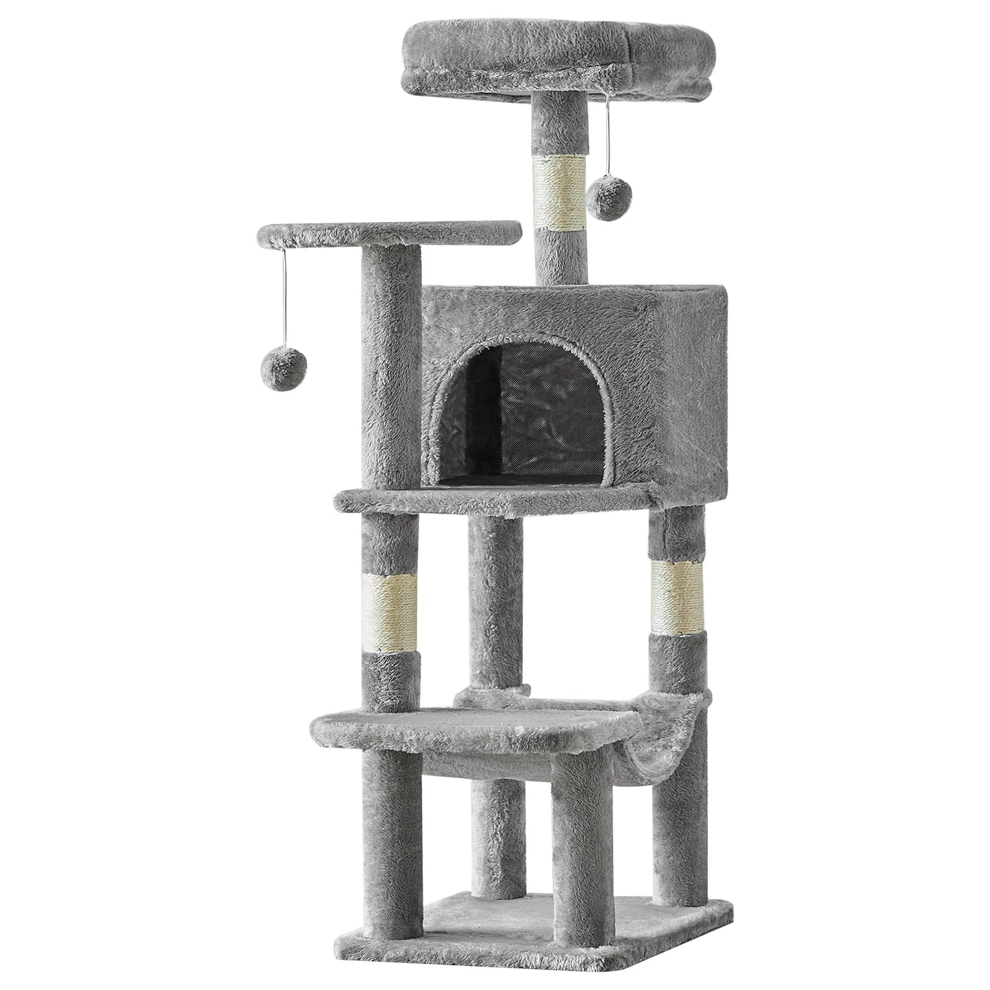 Tall Multi-Cat Tree Tower – Indoor Cat Furniture with Scratching Posts