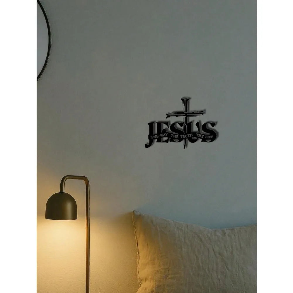 Jesus Cross Metal Wall Sculpture Christian Wall Art