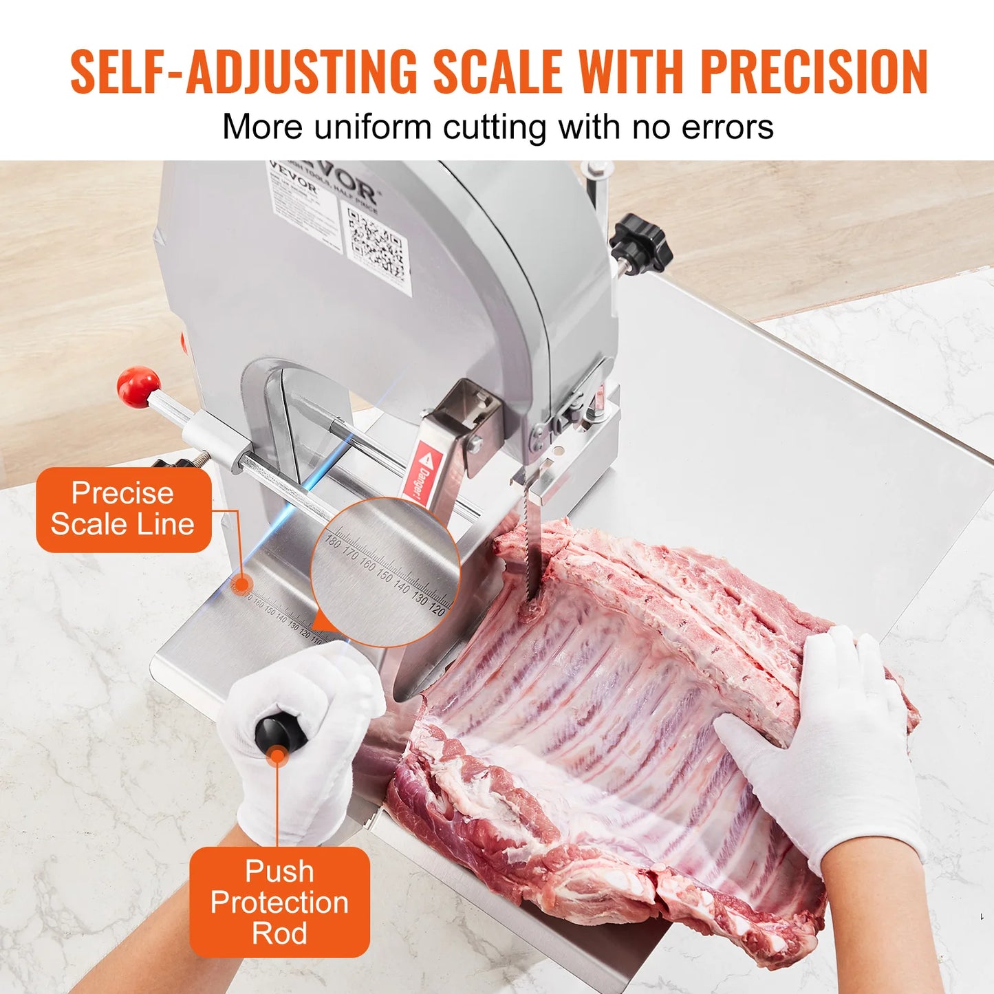 Commercial Electric Meat & Bone Bandsaw – Stainless Steel Blade