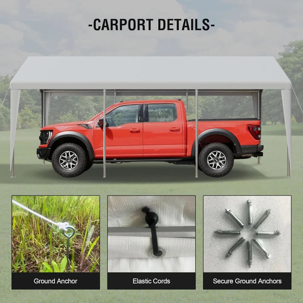 Heavy Duty Carport, Canopy, Portable Garage, Doors, Windows