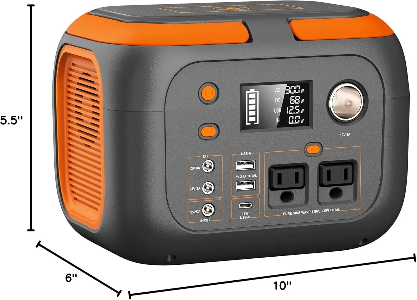 Portable Power Station – Solar Generator & AC/USB Outlets for Camping, RV, Home