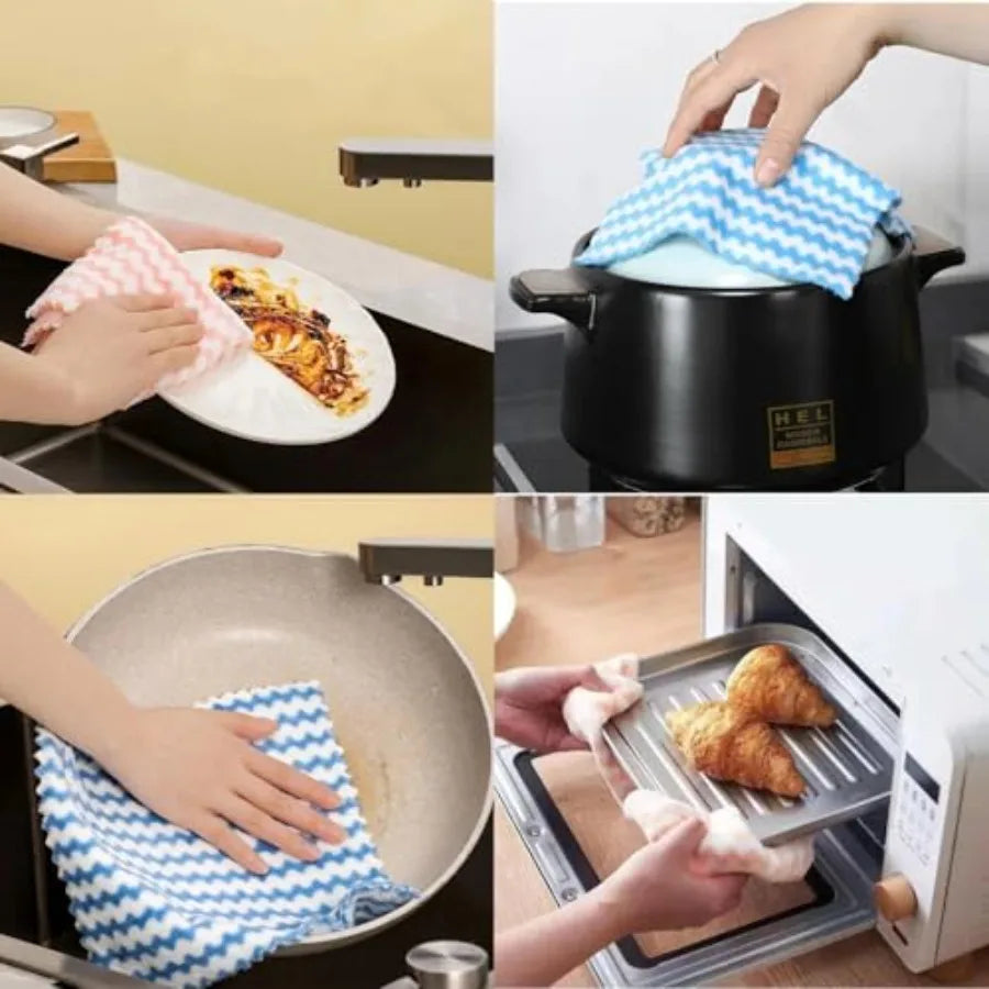 Microfiber Kitchen Towels – Ultra-Soft, Absorbent, Lint-Free Cleaning Cloths