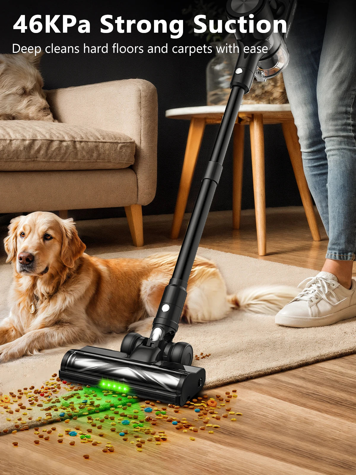 Lightweight Cordless Vacuum Cleaner – Self-Standing, Powerful Stick, Multi-Functional