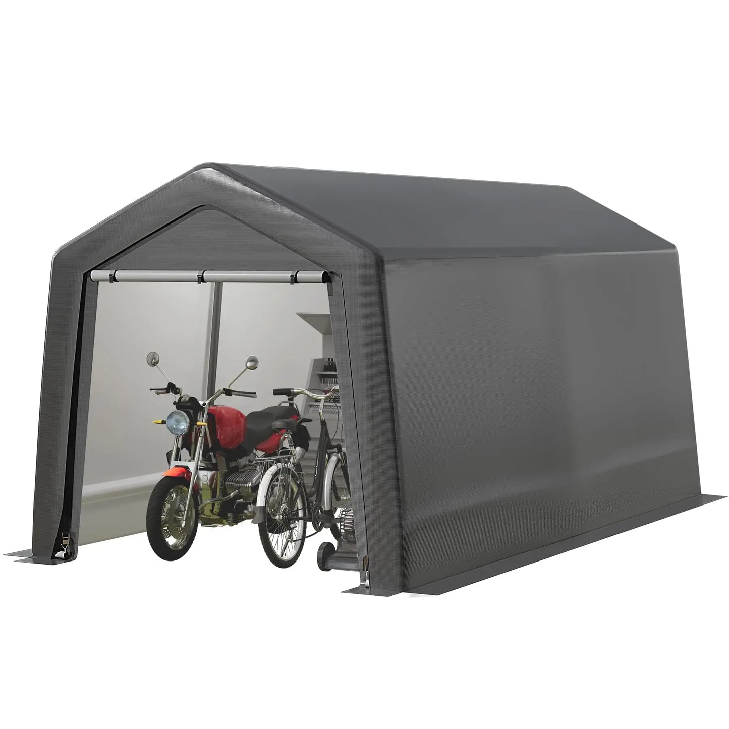 Heavy-Duty Carport – Portable Garage & Canopy with Doors and Windows