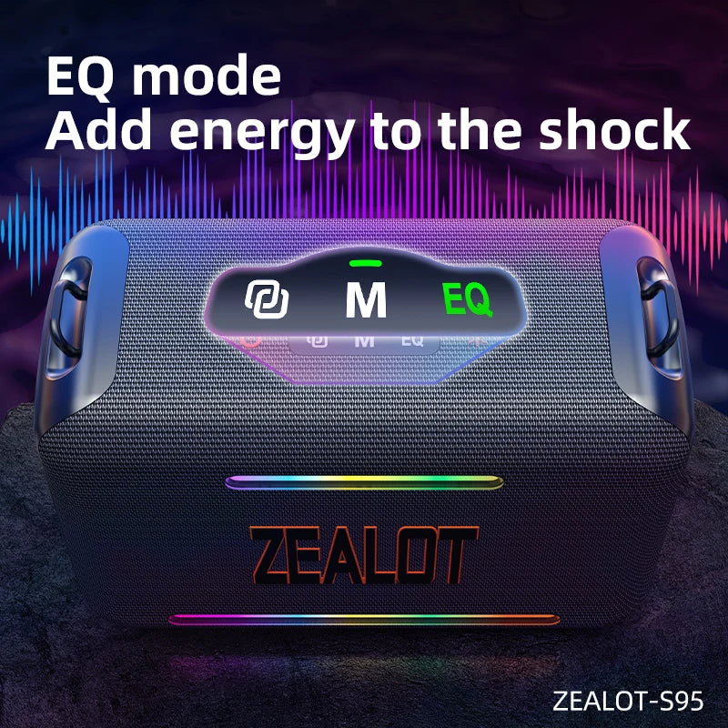 ZEALOT S95 120W Portable Bluetooth Speaker – Waterproof Wireless Outdoor Boombox